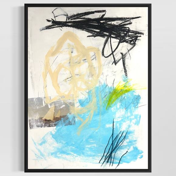 Original Mixed Media Abstract Modern Art Painting 18x24 "Sutile" Signed - Picture 1 of 5